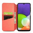 For Galaxy A22 4G Blooming Mandala Embossed Pattern Magnetic Horizontal Flip Leather Case with Holder & Card Slots & Wallet(Red) - 3