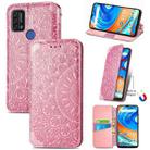 For UMIDIGI A9 Blooming Mandala Embossed Pattern Magnetic Horizontal Flip Leather Case with Holder & Card Slots & Wallet(Pink) - 1