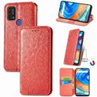 For UMIDIGI A9 Blooming Mandala Embossed Pattern Magnetic Horizontal Flip Leather Case with Holder & Card Slots & Wallet(Red) - 1