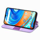 For UMIDIGI A9 Blooming Mandala Embossed Pattern Magnetic Horizontal Flip Leather Case with Holder & Card Slots & Wallet(Purple) - 4