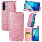 For TCL 20S Blooming Mandala Embossed Pattern Magnetic Horizontal Flip Leather Case with Holder & Card Slots & Wallet(Pink) - 1