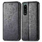 For Sony Xperia 5 III Blooming Mandala Embossed Pattern Magnetic Horizontal Flip Leather Case with Holder & Card Slots & Wallet(Black) - 2