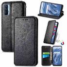 For OPPO Realme V15 5G Blooming Mandala Embossed Pattern Magnetic Horizontal Flip Leather Case with Holder & Card Slots & Wallet(Black) - 1