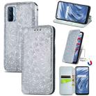 For OPPO Realme V15 5G Blooming Mandala Embossed Pattern Magnetic Horizontal Flip Leather Case with Holder & Card Slots & Wallet(Gray) - 1