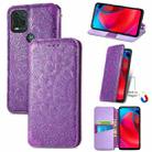 For Motorola G Stylus 5G Blooming Mandala Embossed Pattern Magnetic Horizontal Flip Leather Case with Holder & Card Slots & Wallet(Purple) - 1