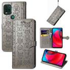 For Motorola MOTO G Stylus 5G Cute Cat and Dog Embossed Horizontal Flip Leather Case with Holder & Card Slots & Wallet & Lanyard(Gray) - 1