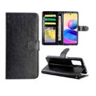 For Xiaomi Redmi Note10 5G /  Poco M3 Pro Crazy Horse Texture Leather Horizontal Flip Protective Case with Holder & Card Slots & Wallet & Photo Frame(Black) - 1