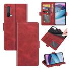 For OnePlus Nord CE 5G Dual-side Magnetic Buckle Horizontal Flip Leather Case with Holder & Card Slots & Wallet(Red) - 1