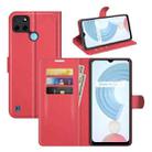 For OPPO Realme C21Y Litchi Texture Horizontal Flip Protective Case with Holder & Card Slots & Wallet(Red) - 1