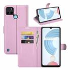 For OPPO Realme C21Y Litchi Texture Horizontal Flip Protective Case with Holder & Card Slots & Wallet(Pink) - 1