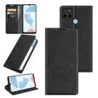 For OPPO Realme C21Y Retro-skin Business Magnetic Suction Leather Case with Holder & Card Slots & Wallet(Black) - 1