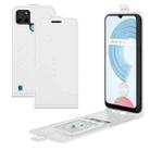 For OPPO Realme C21Y R64 Texture Single Vertical Flip Leather Protective Case with Card Slots & Photo Frame(White) - 1