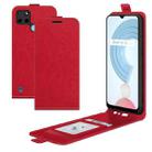 For OPPO Realme C21Y R64 Texture Single Vertical Flip Leather Protective Case with Card Slots & Photo Frame(Red) - 1