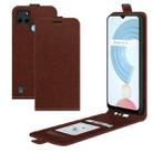 For OPPO Realme C21Y R64 Texture Single Vertical Flip Leather Protective Case with Card Slots & Photo Frame(Brown) - 1