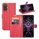 For Xiaomi Poco F3 GT Litchi Texture Horizontal Flip Protective Case with Holder & Card Slots & Wallet(Red) - 1
