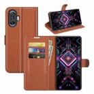 For Xiaomi Poco F3 GT Litchi Texture Horizontal Flip Protective Case with Holder & Card Slots & Wallet(Brown) - 1