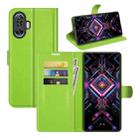 For Xiaomi Poco F3 GT Litchi Texture Horizontal Flip Protective Case with Holder & Card Slots & Wallet(Green) - 1