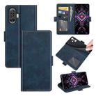 For Xiaomi Poco F3 GT Dual-side Magnetic Buckle Horizontal Flip Leather Case with Holder & Card Slots & Wallet(Dark Blue) - 1