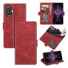 For Xiaomi Poco F3 GT Dual-side Magnetic Buckle Horizontal Flip Leather Case with Holder & Card Slots & Wallet(Red) - 1