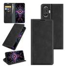 For Xiaomi Poco F3 GT Retro-skin Business Magnetic Suction Leather Case with Holder & Card Slots & Wallet(Black) - 1