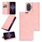 For Xiaomi Poco F3 GT Retro-skin Business Magnetic Suction Leather Case with Holder & Card Slots & Wallet(Pink) - 1