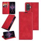 For Xiaomi Poco F3 GT Retro-skin Business Magnetic Suction Leather Case with Holder & Card Slots & Wallet(Red) - 1