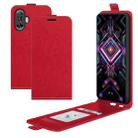 For Xiaomi Poco F3 GT R64 Texture Single Vertical Flip Leather Protective Case with Card Slots & Photo Frame(Red) - 1