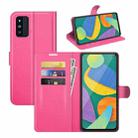 For Samsung Galaxy F52 5G Litchi Texture Horizontal Flip Protective Case with Holder & Card Slots & Wallet(Rose Red) - 1