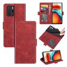 For Xiaomi Poco M3 Pro Dual-side Magnetic Buckle Flip Leather Phone Case(Red) - 1