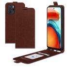 For Xiaomi Redmi Note 10 Pro 5G China / Poco X3 GT R64 Texture Single Vertical Flip Leather Protective Case with Card Slots & Photo Frame(Brown) - 1