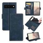 For Google Pixel 6 Dual-side Magnetic Buckle Horizontal Flip Leather Case with Holder & Card Slots & Wallet(Dark Blue) - 1