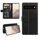 For Google Pixel 6 R64 Texture Single Horizontal Flip Protective Case with Holder & Card Slots & Wallet& Photo Frame(Black) - 1