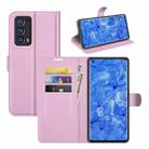 For OPPO Reno6 Pro+ 5G Litchi Texture Horizontal Flip Protective Case with Holder & Card Slots & Wallet(Pink) - 1