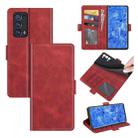 For OPPO Reno6 Pro+ 5G Dual-side Magnetic Buckle Horizontal Flip Leather Case with Holder & Card Slots & Wallet(Red) - 1