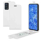 For OPPO Reno6 Pro+ 5G R64 Texture Single Vertical Flip Leather Protective Case with Card Slots & Photo Frame(White) - 1