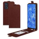 For OPPO Reno6 Pro+ 5G R64 Texture Single Vertical Flip Leather Protective Case with Card Slots & Photo Frame(Brown) - 1