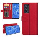 For OPPO Reno6 Pro+ 5G R64 Texture Single Horizontal Flip Protective Case with Holder & Card Slots & Wallet& Photo Frame(Red) - 1