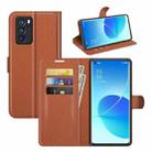 For OPPO Reno6 Pro 5G Litchi Texture Horizontal Flip Protective Case with Holder & Card Slots & Wallet(Brown) - 1