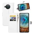 For Nokia X10/X20 Litchi Texture Horizontal Flip Protective Case with Holder & Card Slots & Wallet(White) - 1