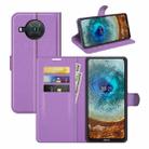 For Nokia X10/X20 Litchi Texture Horizontal Flip Protective Case with Holder & Card Slots & Wallet(Purple) - 1