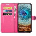 For Nokia X10/X20 Litchi Texture Horizontal Flip Protective Case with Holder & Card Slots & Wallet(Rose red) - 3