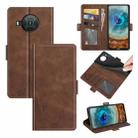 For Nokia X10/X20 Dual-side Magnetic Buckle Horizontal Flip Leather Case with Holder & Card Slots & Wallet(Brown) - 1