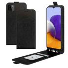 For Samsung Galaxy A22 5G R64 Texture Single Vertical Flip Leather Protective Case with Card Slots & Photo Frame(Black) - 1