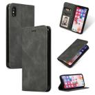 For iPhone XS Max Retro Skin Feel Business Magnetic Horizontal Flip Leather Case(Dark Gray) - 1