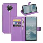 For Nokia G10/G20 Litchi Texture Horizontal Flip Protective Case with Holder & Card Slots & Wallet(Purple) - 1