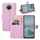 For Nokia G10/G20 Litchi Texture Horizontal Flip Protective Case with Holder & Card Slots & Wallet(Pink) - 1