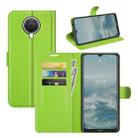 For Nokia G10/G20 Litchi Texture Horizontal Flip Protective Case with Holder & Card Slots & Wallet(Green) - 1