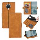 For Nokia G10/G20 Dual-side Magnetic Buckle Horizontal Flip Leather Case with Holder & Card Slots & Wallet(Yellow) - 1