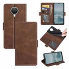 For Nokia G10/G20 Dual-side Magnetic Buckle Horizontal Flip Leather Case with Holder & Card Slots & Wallet(Brown) - 1
