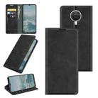 For Nokia G10/G20 Retro-skin Business Magnetic Suction Leather Case with Holder & Card Slots & Wallet(Black) - 1